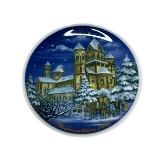 Royal Tettau Weihnachten 2002 Christmas Collector’s Plate Germany Blue White